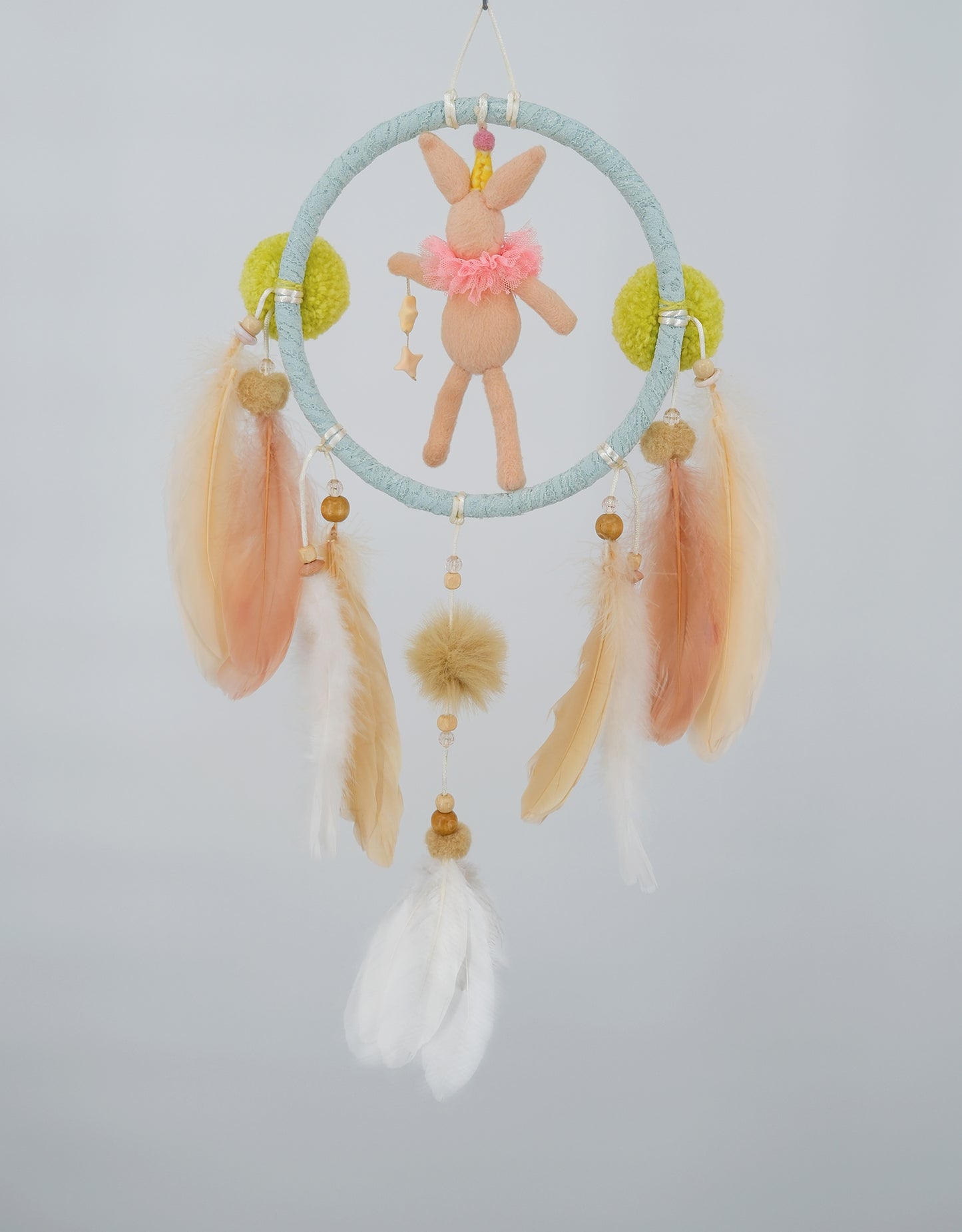 Pink Bunny Aqua Dreamcatcher