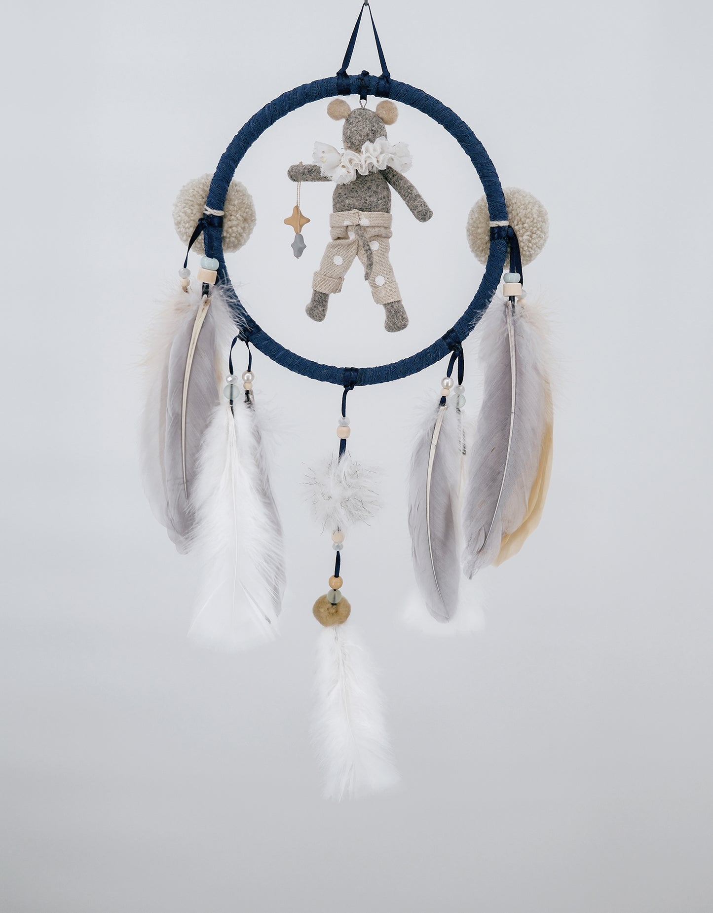 Navy blue Mouse dreamcatcher